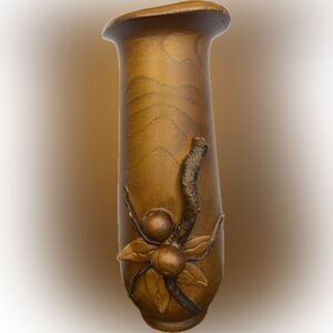 Vase Teakwood Organic Branches Nuts Modern Nouveau 12” Unique MCM Goodness